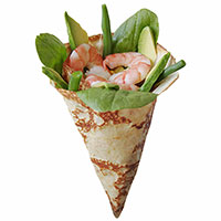 Shrimp Avocado Crepe